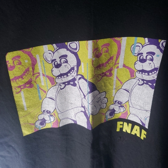 five nights at freddys Black T-shirt Teen Girl Size Xl - Picture 2 of 5